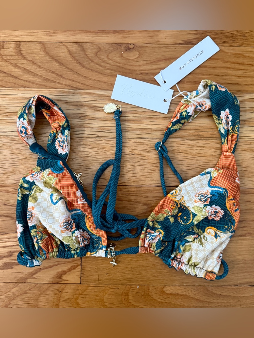 Bydee Cyprus Bikini Top in Antigua Size M NWT